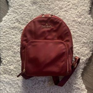 Kate Spade Maroon Full Sized Backpack